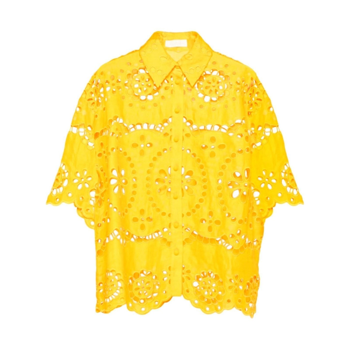 Pop Broderie Anglaise Linen Shirt – Mango