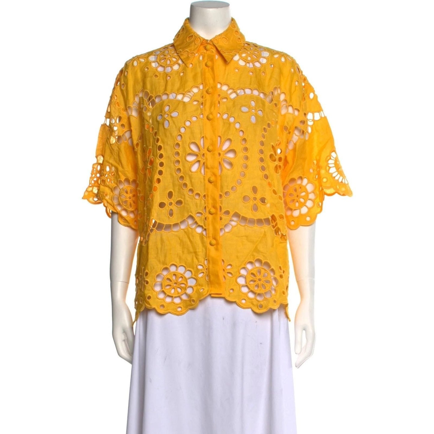 Pop Broderie Anglaise Linen Shirt – Mango
