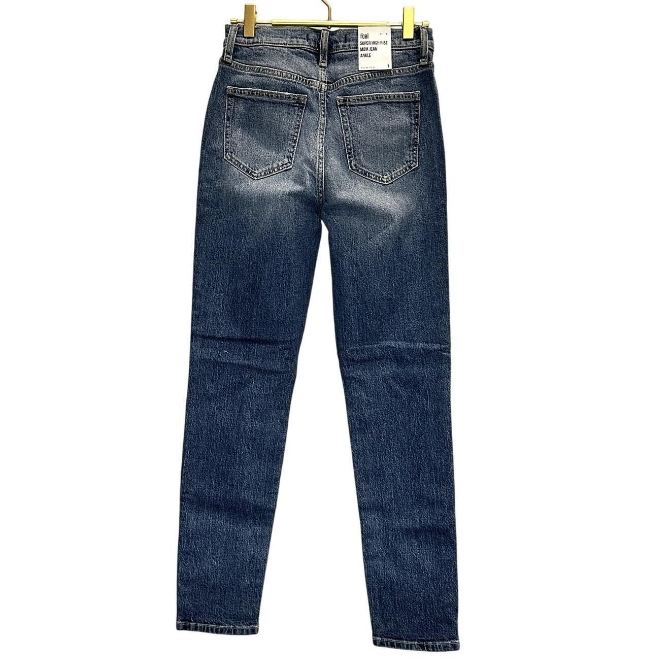 Tobi Super High Rise Mom Jean Ankle