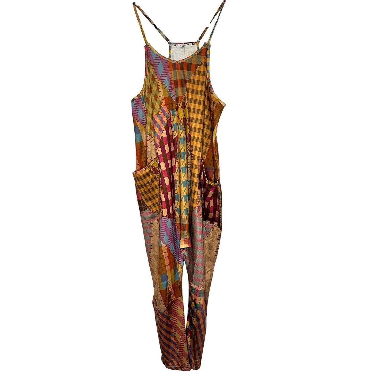 Printed V-Neck Sleeveless Jumpsuit – Multi