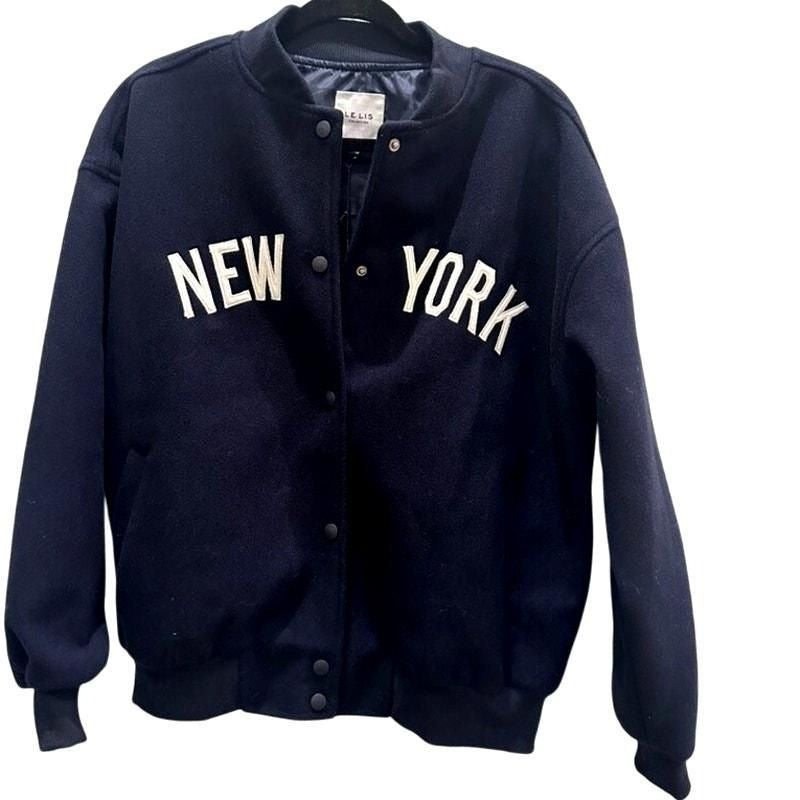 New York Varsity Bomber Jacket – Navy