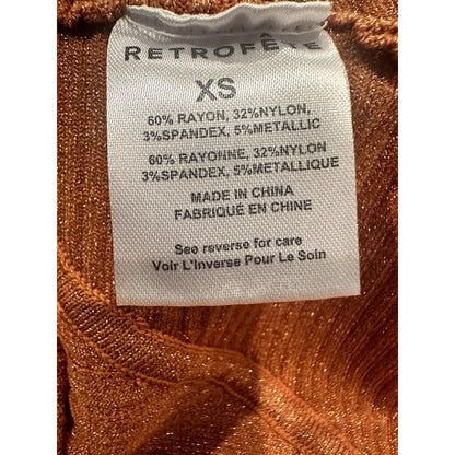 Zem Rib Knit Dress – Metallic Rust