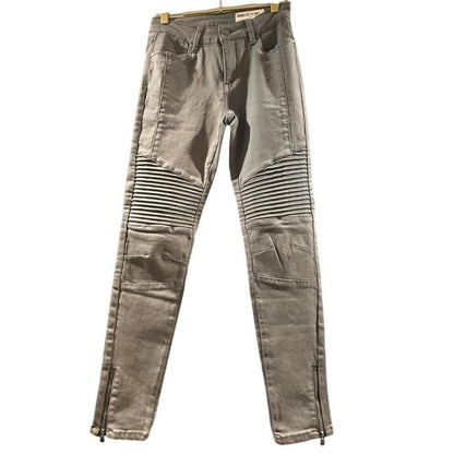 Skinny Moto Biker Pants