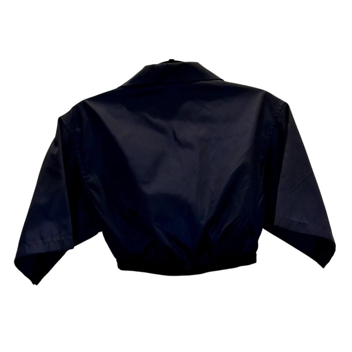 Re-Nylon Cropped Shirt – Navy Blue