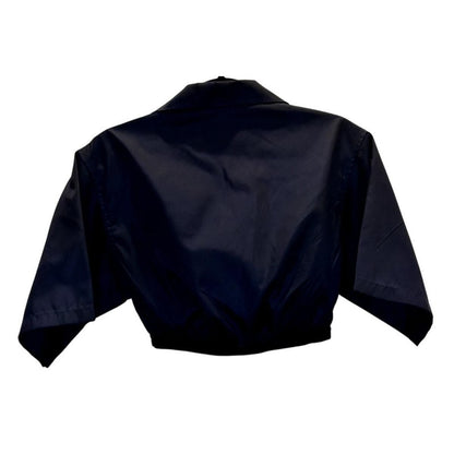 Re-Nylon Cropped Shirt – Navy Blue