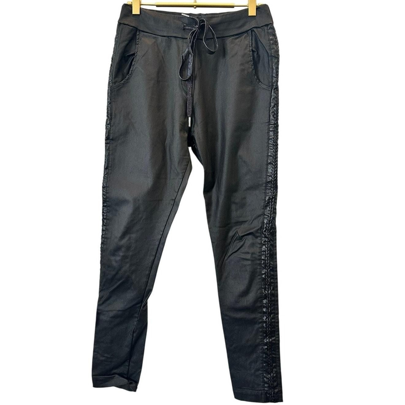 Braided Side Sparkle Trim Pants