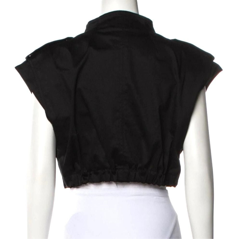 Zip-Up Cropped Cargo Vest