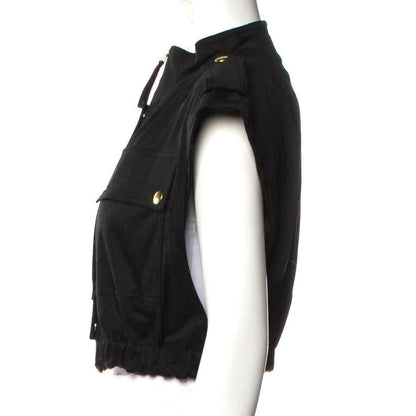 Zip-Up Cropped Cargo Vest