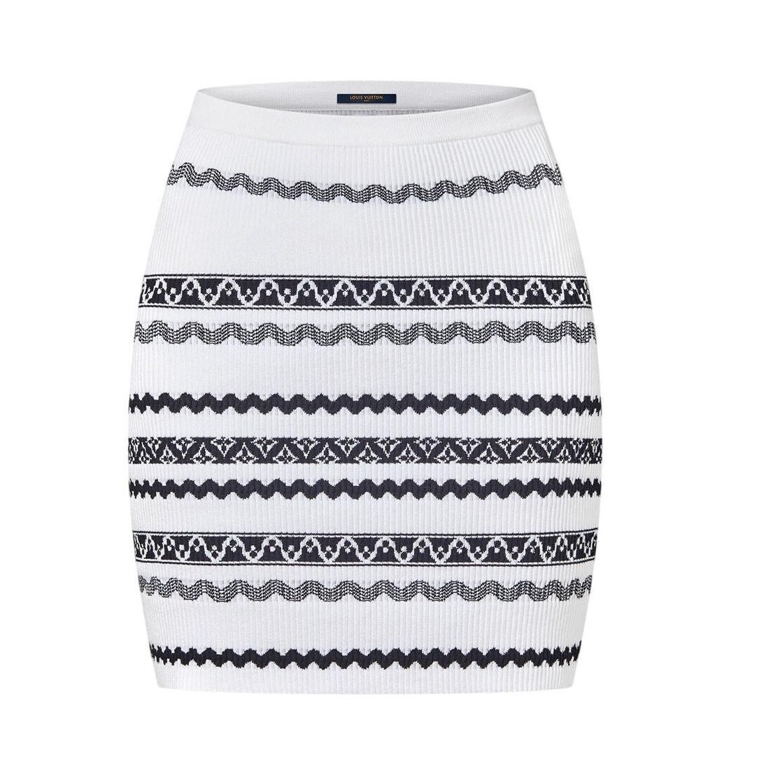 Louis Vuitton Scallop Stripe Knit Mini Skirt — sold archive item