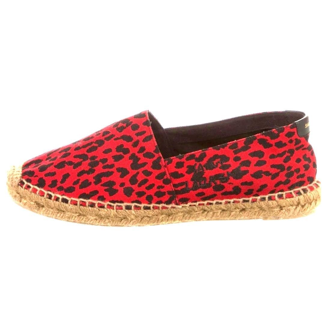 Saint Laurent Leopard-Print Canvas Espadrilles — sold archive item
