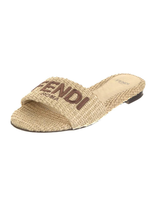 Fendi Signature Raffia Slides — sold archive item