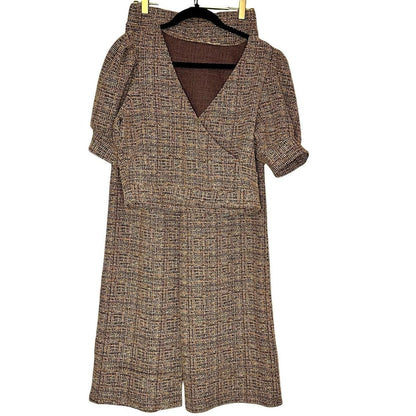 Multicolor Tweed Pant Set