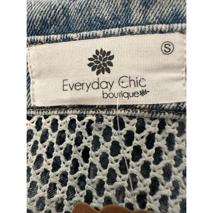 Embellished Denim Vest – Light Wash