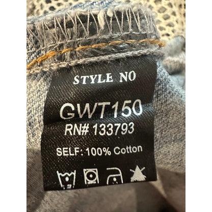 Embellished Denim Vest – Light Wash