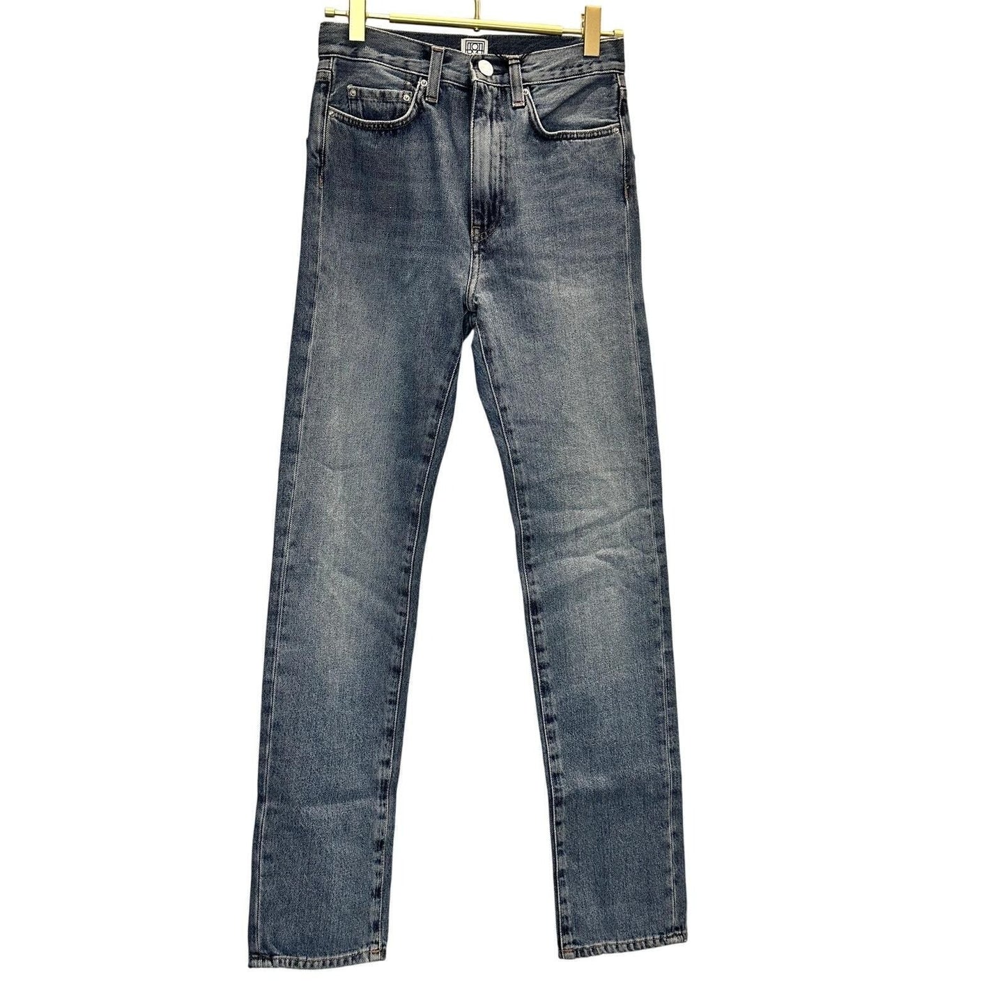High-Rise Straight Jeans – Blue