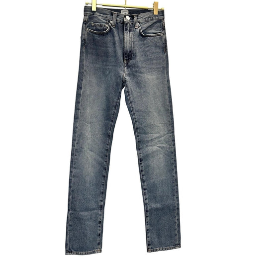 High-Rise Straight Jeans – Blue