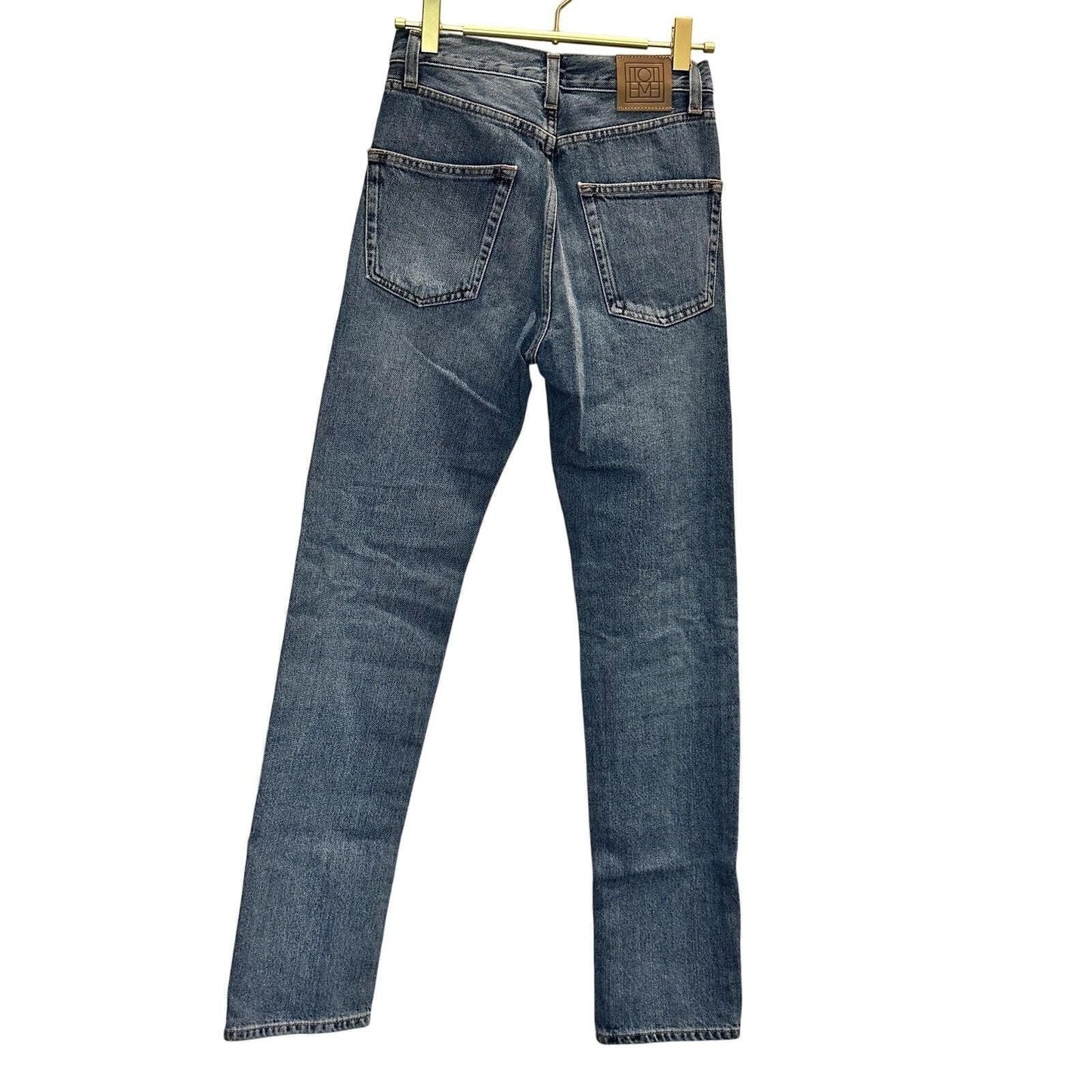 High-Rise Straight Jeans – Blue