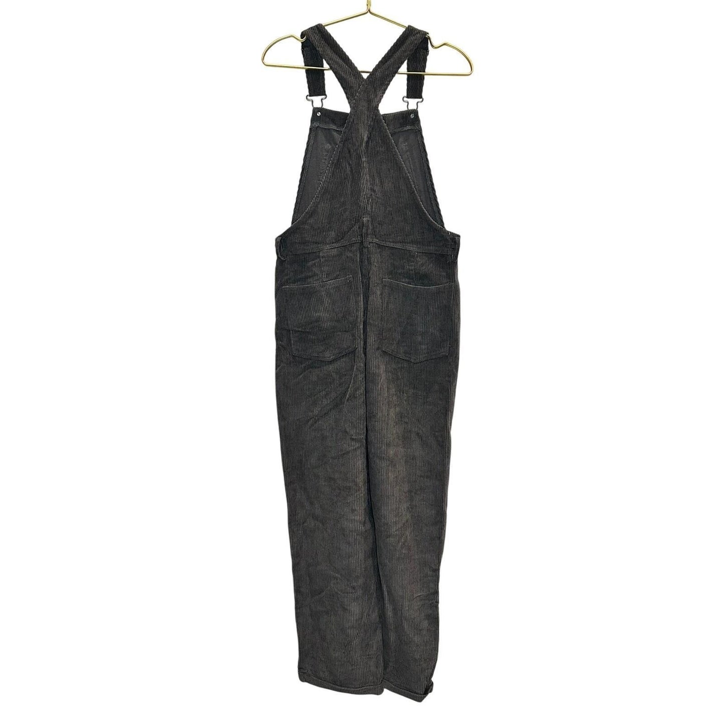 Charcoal Grey Corduroy Overalls