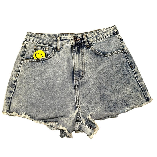 Denim Smiley Face Shorts
