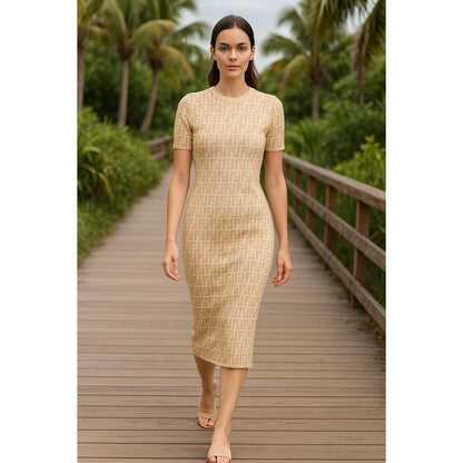 Reversible Sheath Dress – Tan