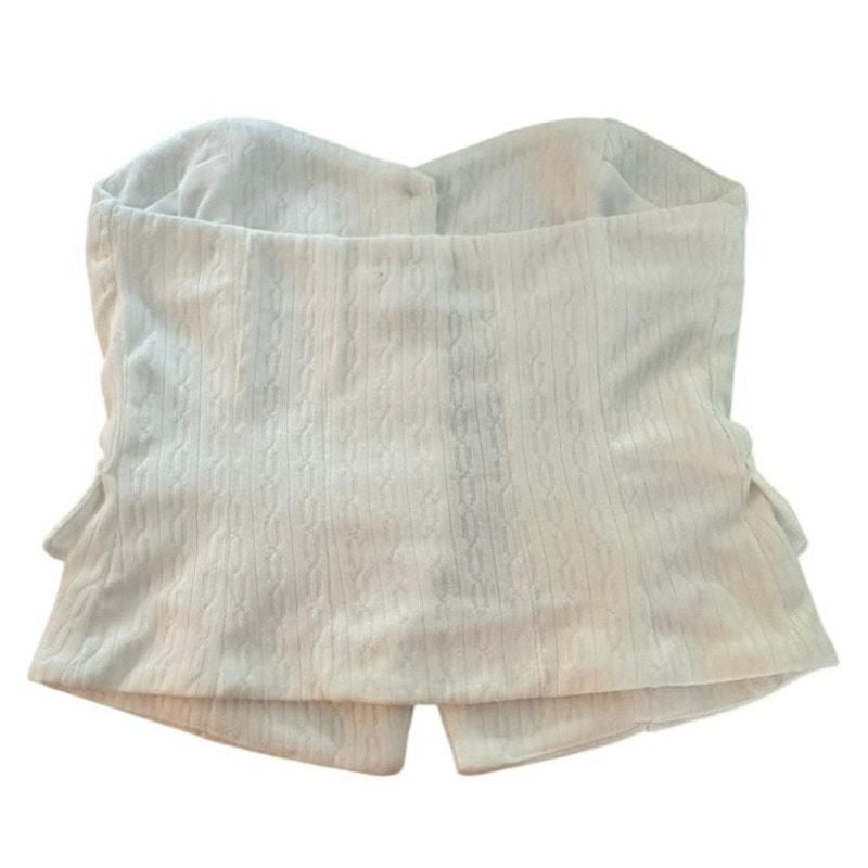 Textured Vest & Wide-Leg Pant Set