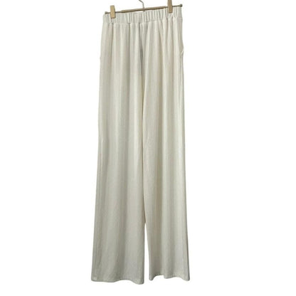 Textured Vest & Wide-Leg Pant Set