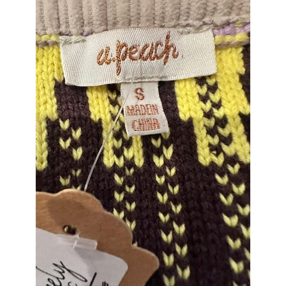 Patchwork Knit Sleeve Corduroy Shacket – Beige Multi