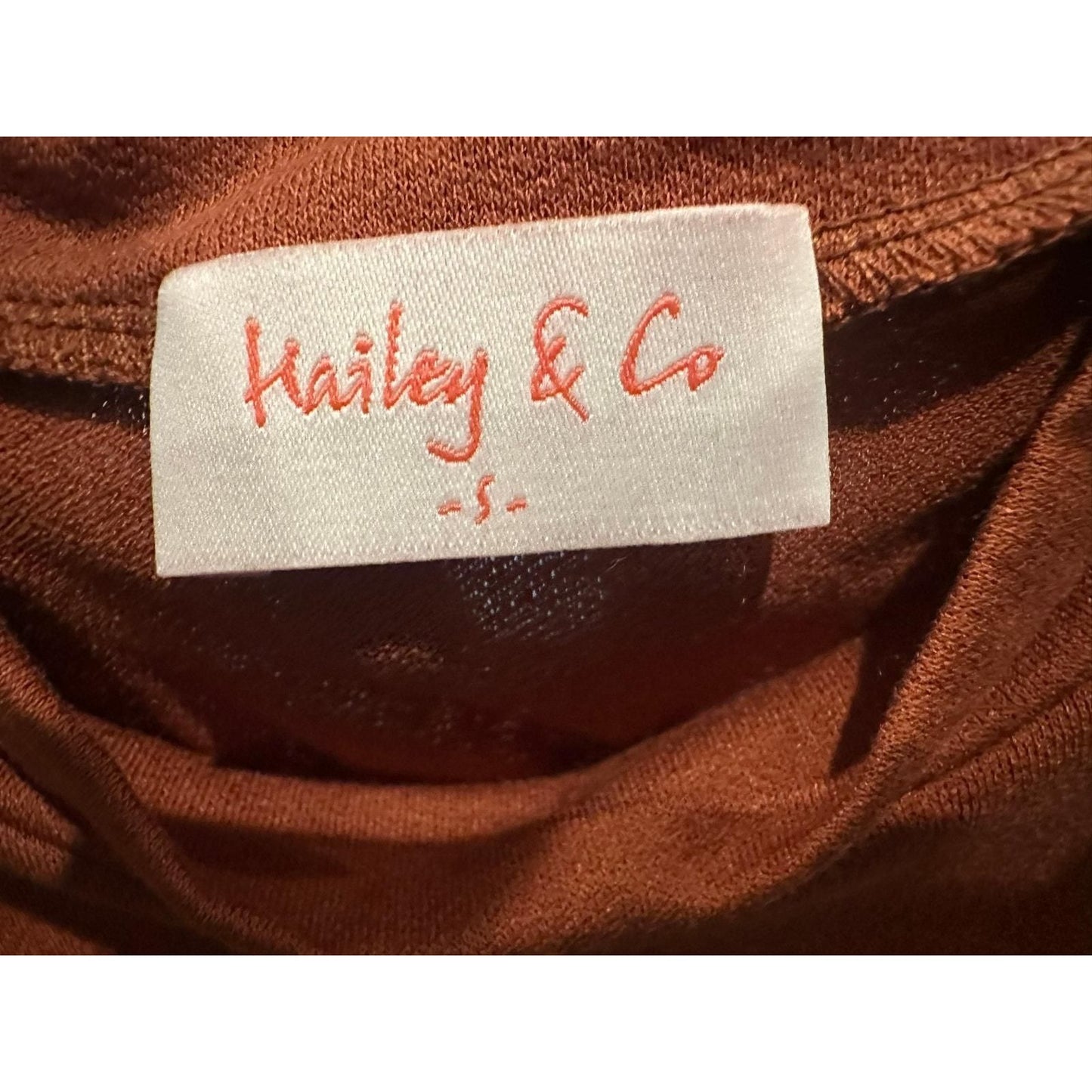Rust Floral Sleeve Knit Top