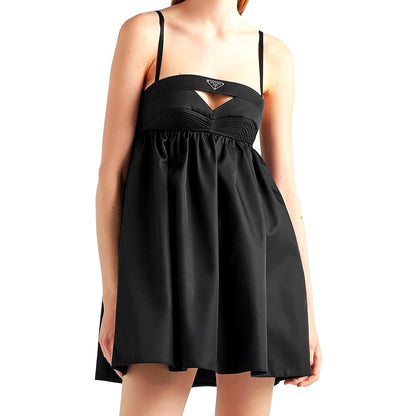 Re-Nylon Mini Dress – Black