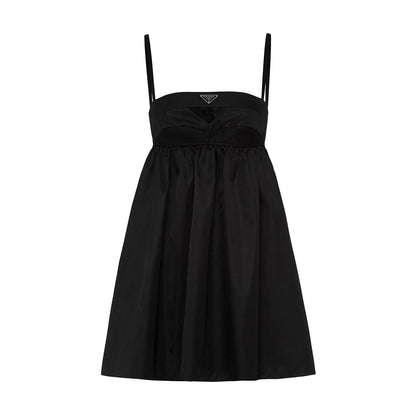 Re-Nylon Mini Dress – Black