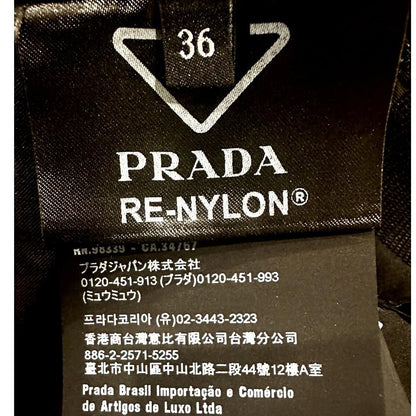 Re-Nylon Mini Dress – Black