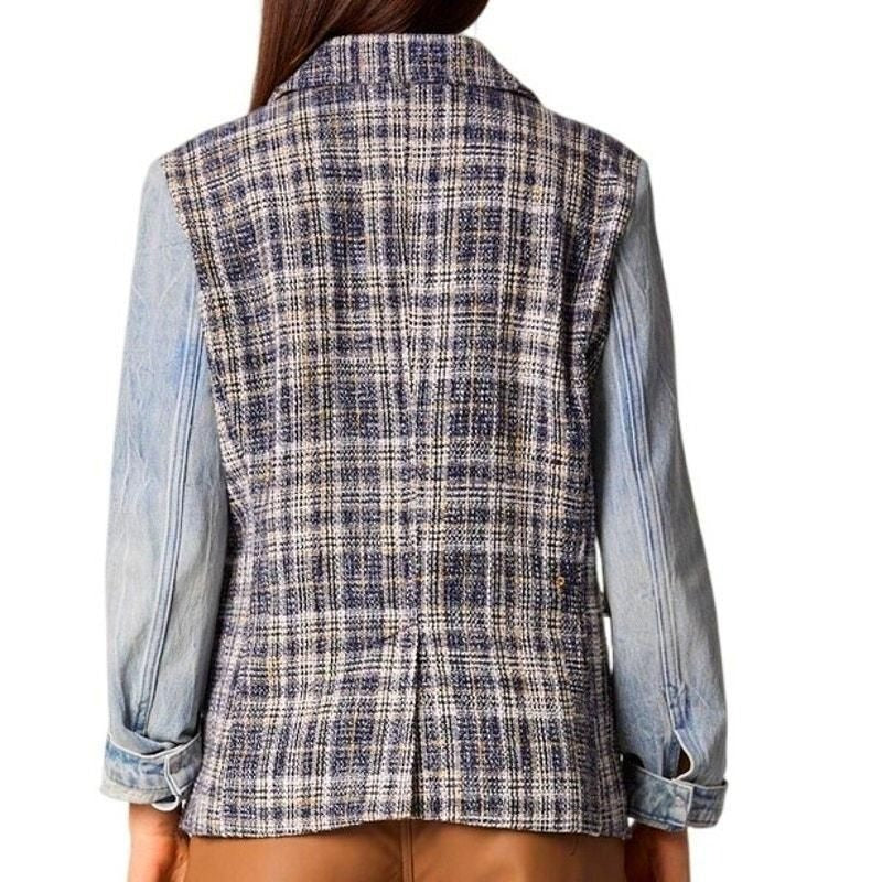 Mixed Media Tweed Blazer