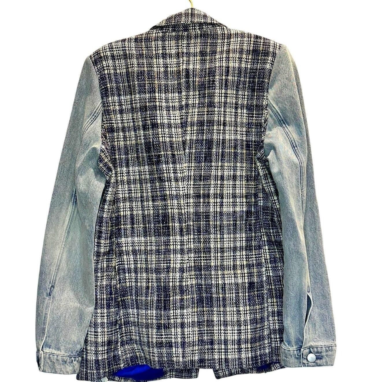 Mixed Media Tweed Blazer