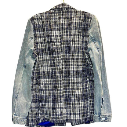 Mixed Media Tweed Blazer
