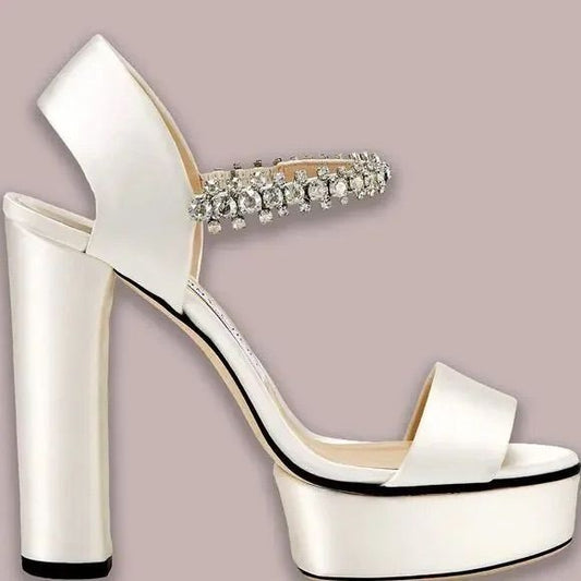 Santina 125 Platform Sandals – Santin Ivory