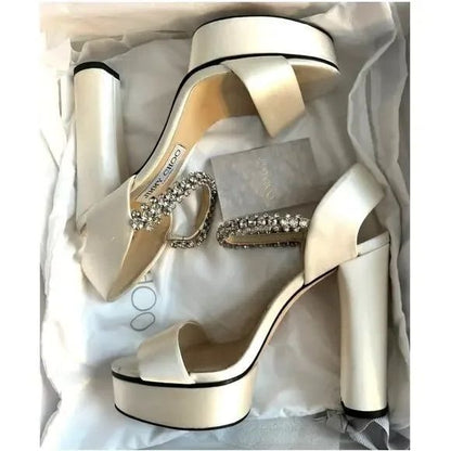 Santina 125 Platform Sandals – Santin Ivory