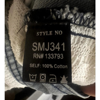 Denim & Ivory Button-Down Jacket