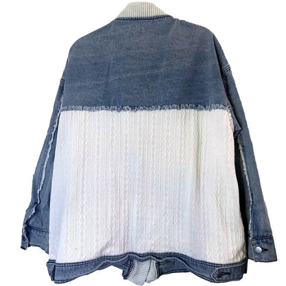 Denim & Ivory Button-Down Jacket