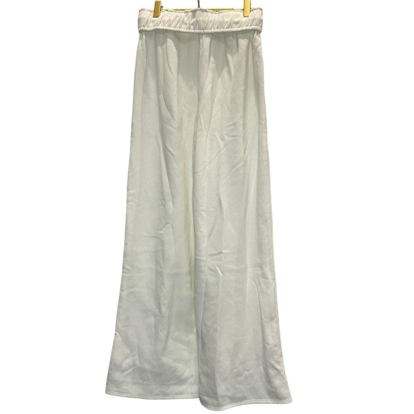Cozy Shop Wide-Leg Sweatpants – Egret
