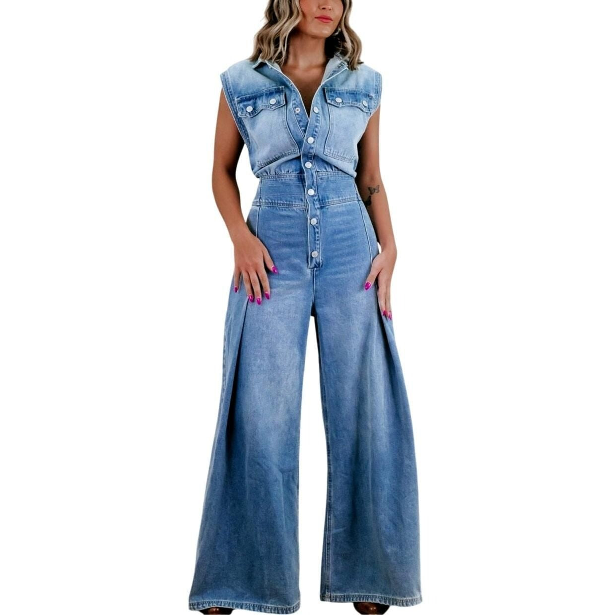 Doing The Most Denim Jumpsuit