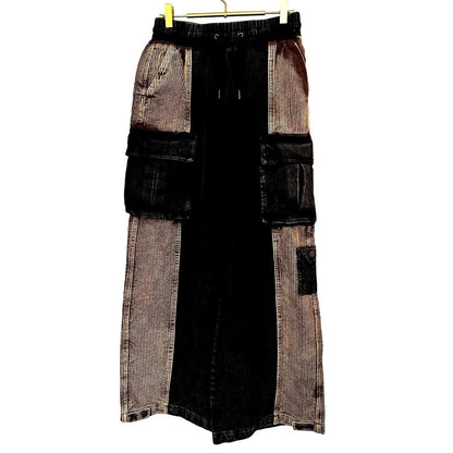 Color Block Corduroy Cargo Pants