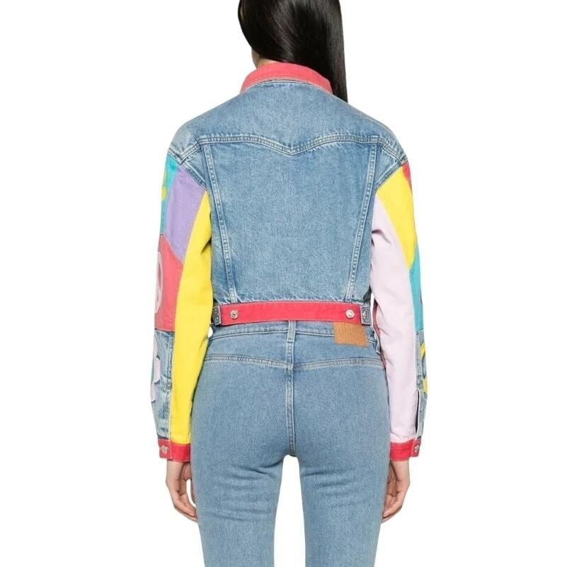Graphic Print Denim Cotton Jacket