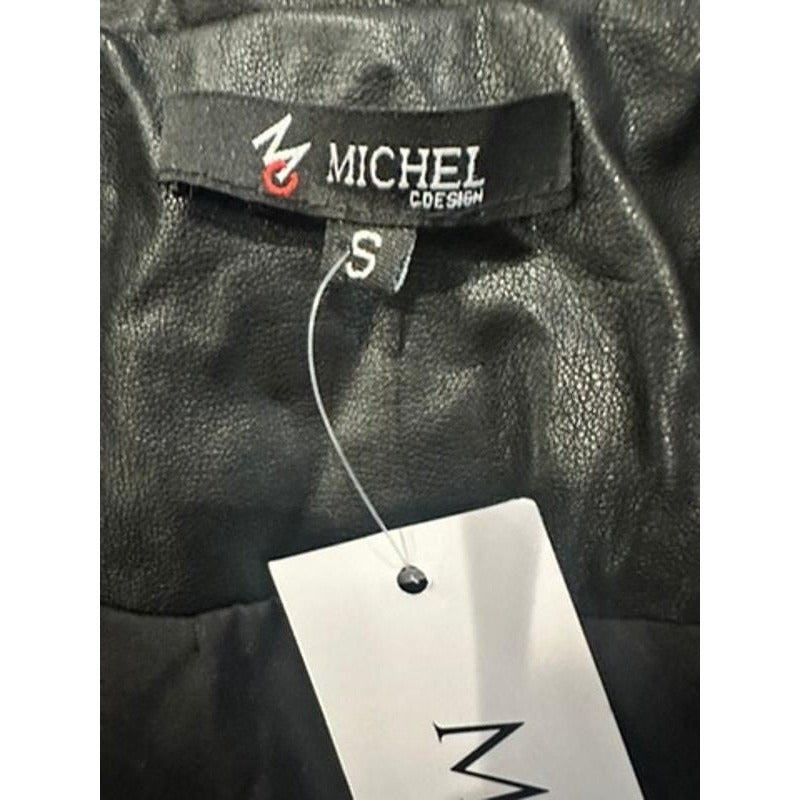 Faux Leather Moto Jacket – Black