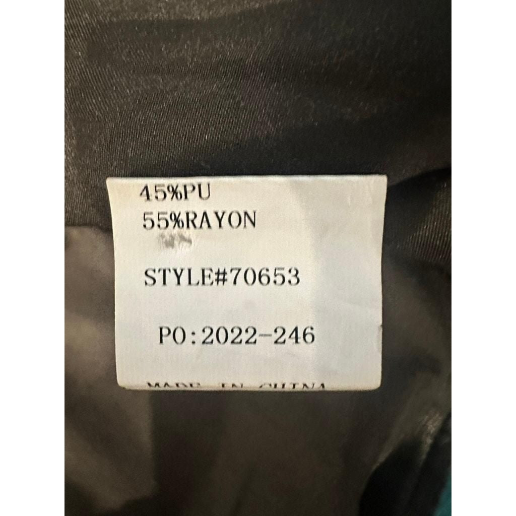 Faux Leather Moto Jacket – Black