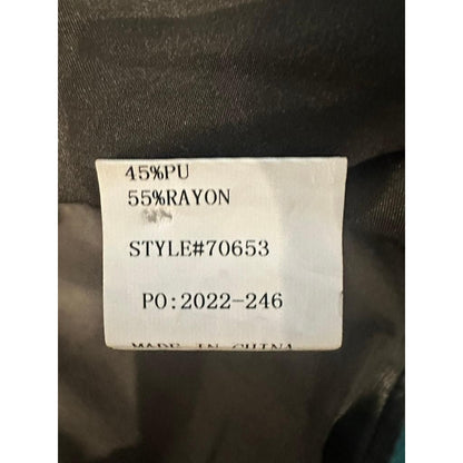 Faux Leather Moto Jacket – Black