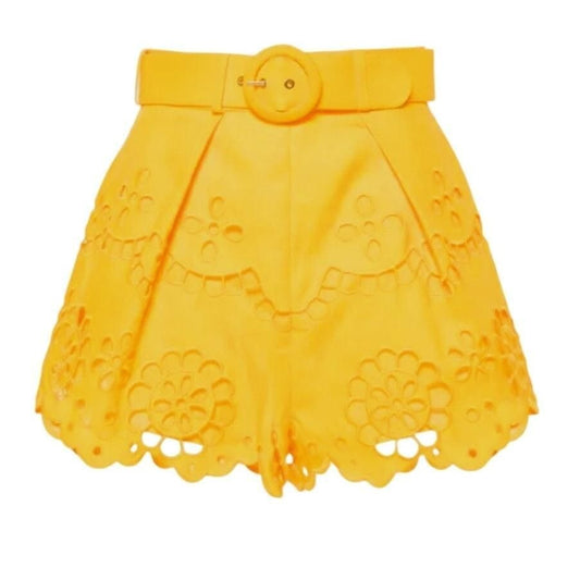 Pop Broderie Anglaise Linen Shorts – Mango