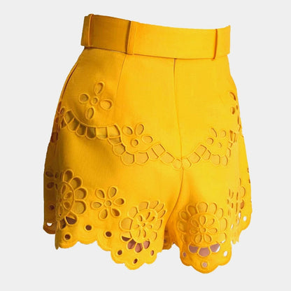 Pop Broderie Anglaise Linen Shorts – Mango