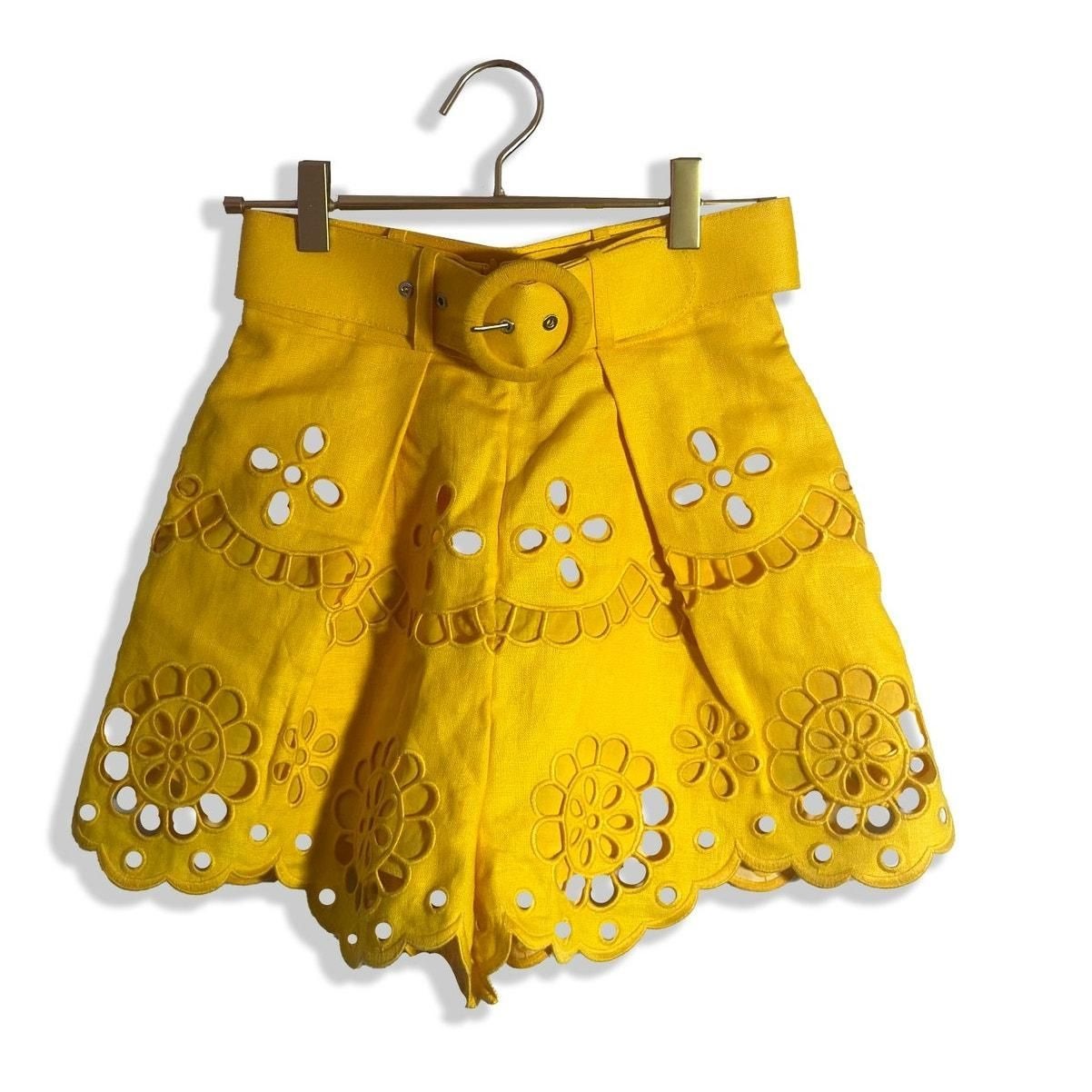 Pop Broderie Anglaise Linen Shorts – Mango
