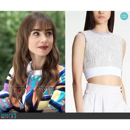 Tweed Stardust Crop Top