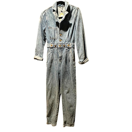 Denim Utility Jumpsuit – Blue